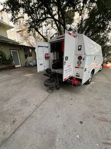 Magnet Plumbing service vehicle on-site for Sewer Line Repair in Islamorada, Village of Islands